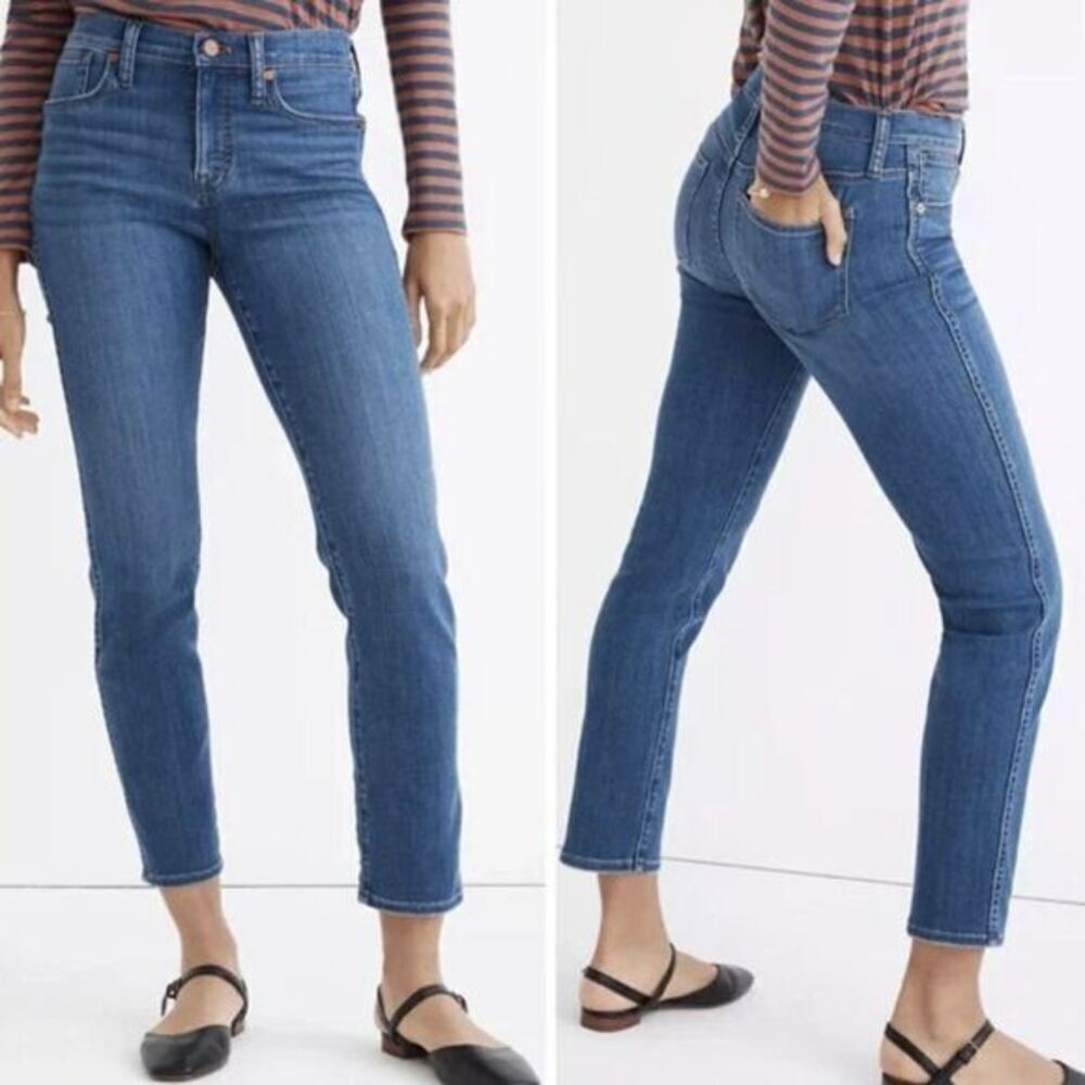NEW Madewell Mid-Rise Stovepipe‎ Jeans in Leman Wash, 23